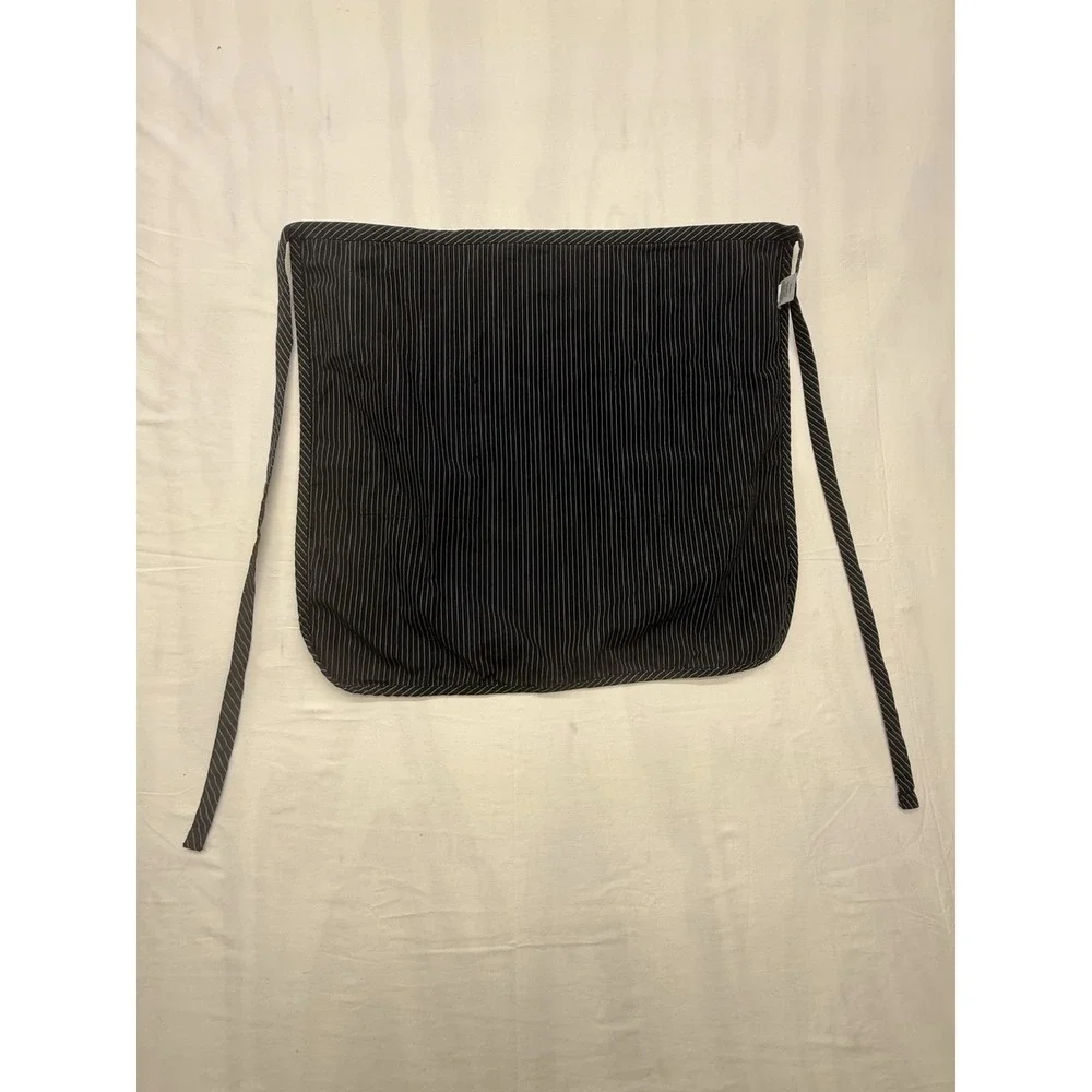 Caps Teamwear Black Striped Cotton/polyester 27x24 Two Pockets Apron